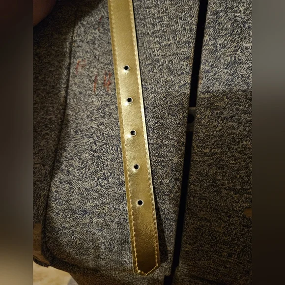 Vintage 1980s Metallic Gold Belt - Picture 5 of 7
